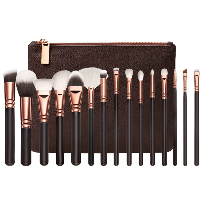 15-teiliges Make-up-Pinsel-Set mit Tasche