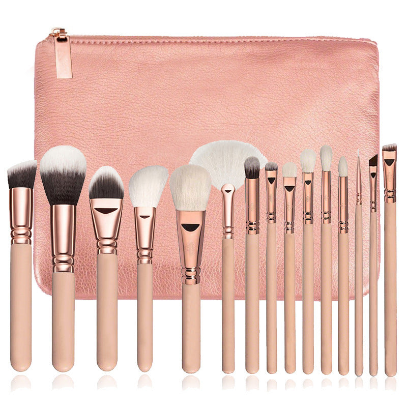 15-teiliges Make-up-Pinsel-Set mit Tasche