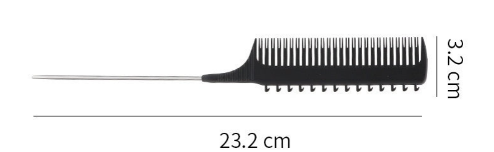 Kunststoff-Kamm mit spitzem Ende & Haken